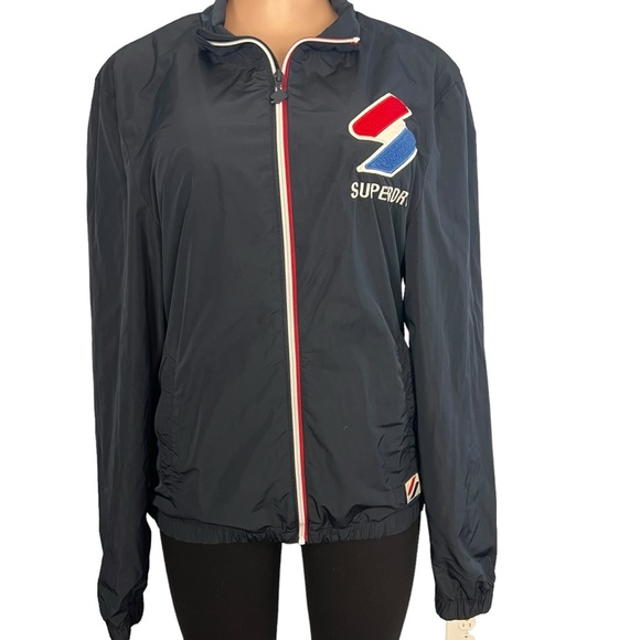 Superdry Navy Blue Track Cagoule Jacket - Picture 1 of 9